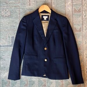 J Crew Navy Blazer with Gold Buttons size 0